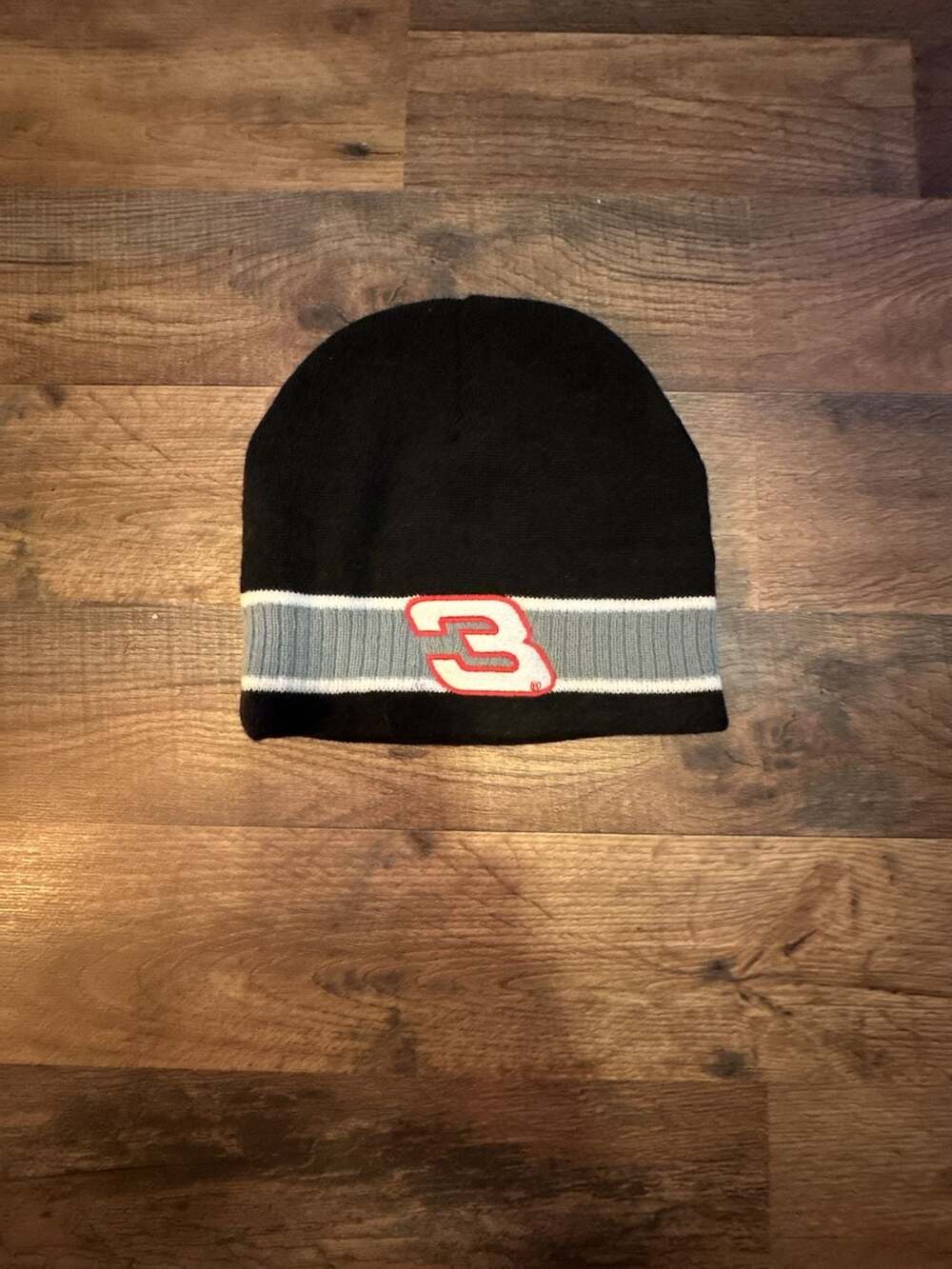 Winners Circle Dale Earnhardt #3 Beanie One Size Black Striped Knit Hat